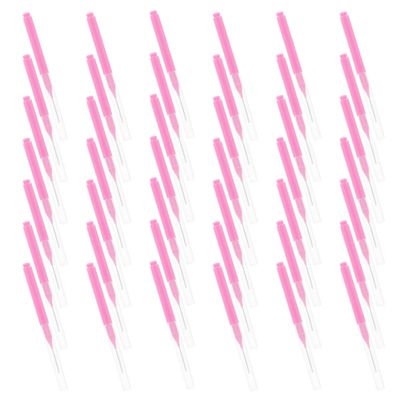 Anneome 200pcs Interdental Brushes for Braces Soft Bristles Oral Cleaning Brush Pink Portable Flossing Tool for Gum Care and Teeth Cleaning