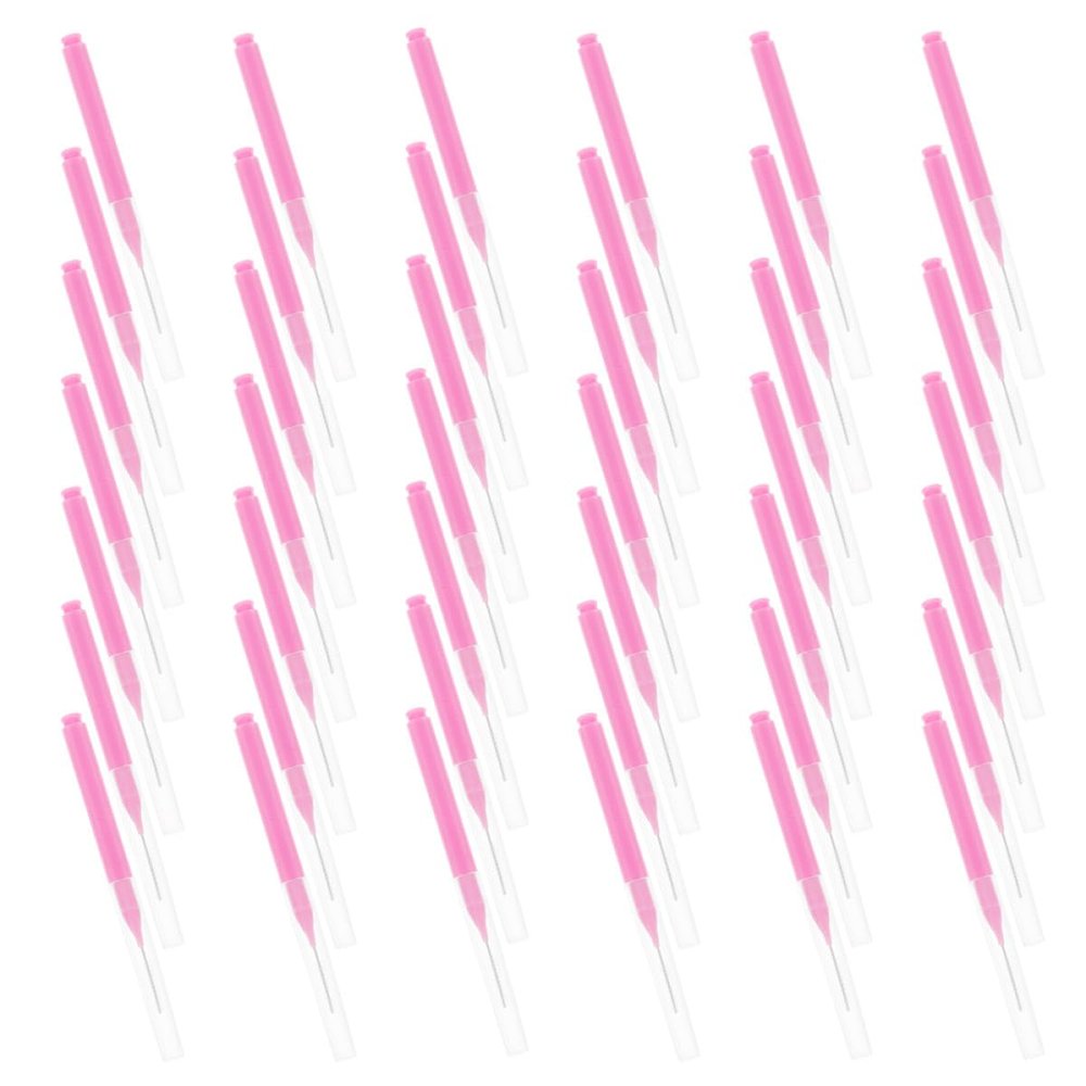 Anneome 200pcs Interdental Brushes for Braces Soft Bristles Oral Cleaning Brush Pink Portable Flossing Tool for Gum Care and Teeth Cleaning