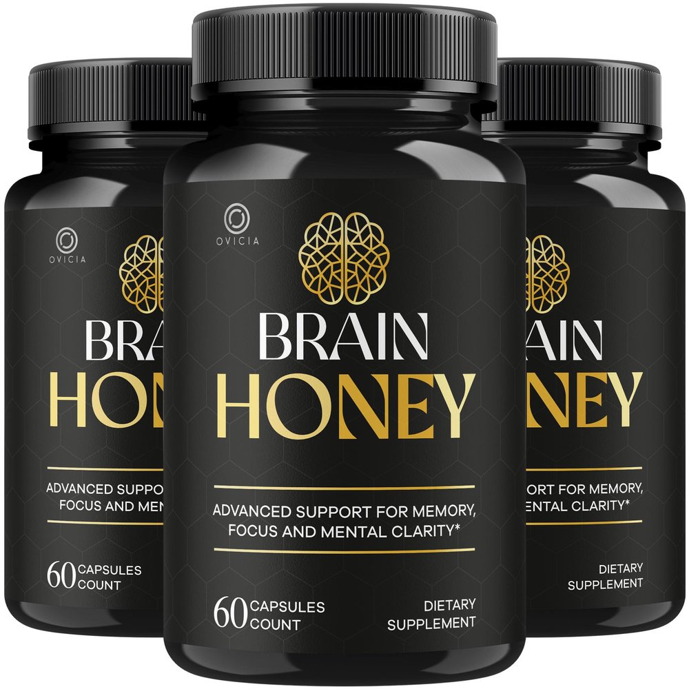 (3 Pack) Brain Honey Capsules - Official BrainHoney Advanced Support Formula All Natural Ingredients Daily Premium Pills Vitamins for Brain Health and General Wellness, 180 Capsules for 3 Months