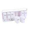 GLOGLOW Storage Box Portable Detachable Travel Vitamin with Status Indicators and Removable Compartments for Fish Oil Supplements 7 Day Vitamin Organizer, Travel Detachable Daily (White) view 1