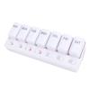 GLOGLOW Storage Box Portable Detachable Travel Vitamin with Status Indicators and Removable Compartments for Fish Oil Supplements 7 Day Vitamin Organizer, Travel Detachable Daily (White) view 2