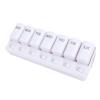 GLOGLOW Storage Box Portable Detachable Travel Vitamin with Status Indicators and Removable Compartments for Fish Oil Supplements 7 Day Vitamin Organizer, Travel Detachable Daily (White) view 3