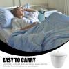 OATIPHO Portable Plastic Urinal Toilet Chamber Pot with Lid, 23x19x24cm Gray Bedpan for Adults, Household Spittoon for Travel and Home Use view 3