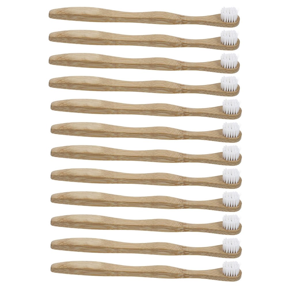 SOLUSTRE 12pcs Tongue Scrapers with White Bristles Reusable Tongue Coating Cleaners Oral Care Tools for Fresher Breath Unisex Hygiene