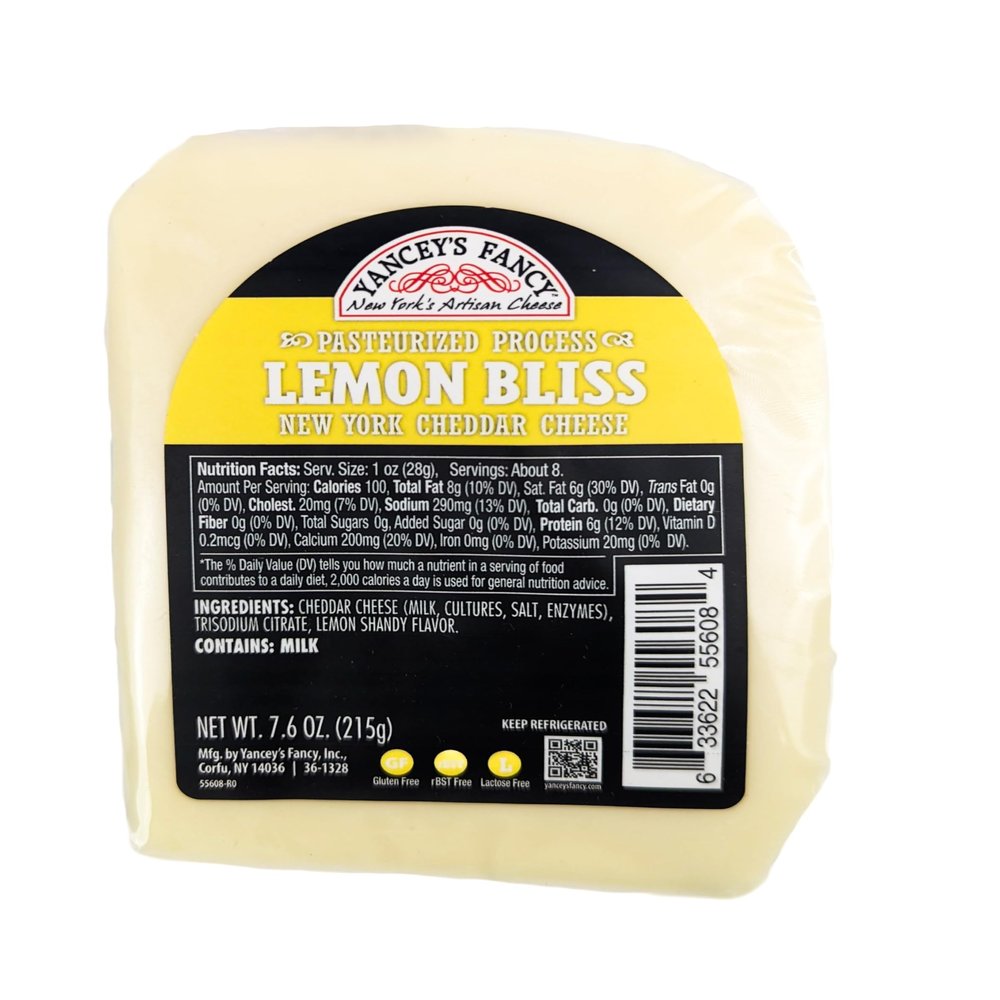 Yanceys Fancy Cheese Lemon Bliss 7.6 oz (Pack of 4)