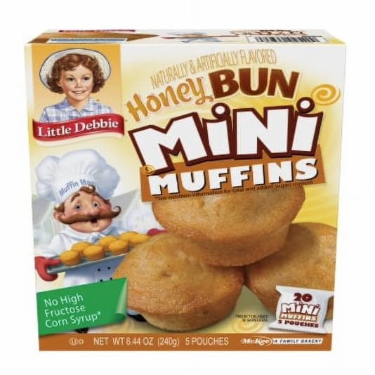Honey Bun Mini Muffins, 8.44oz, 20 muffins per box (4 boxes)