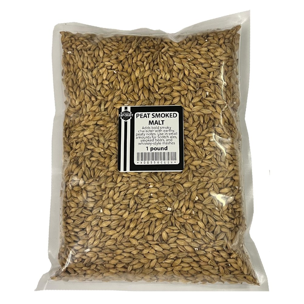 Heavily Peated Malt 1 lb Peat Smoked Barley for Brewing & Distilling
