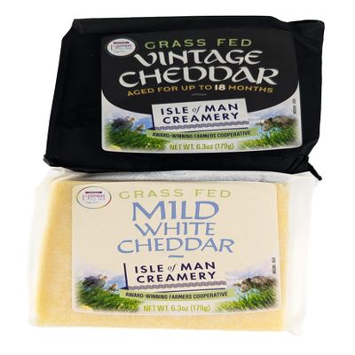 Vintage Cheddar & Mild White Cheddar 6.3 oz Each (Pack of 2 - Total of 4)