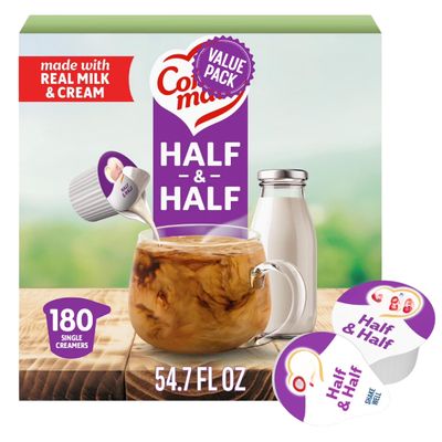 Coffee Creamer Half & Half, Liquid Creamer Singles (180 count)