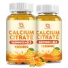Calcium Citrate 1200mg with Vitamin D3 Gummies Pure Formula calcium supplement, Bone Health Support for Women, Men, Seniors High Absorption, Easy to Digest, Sugar Free, Orange Flavor,60 Day Supply view 1