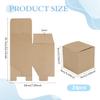 PH PandaHall 24PCS Kraft Paper Box 3.5x3.5x3.5inch Foldable Gift Boxes with Lid Square Present Boxes Packing Cardboard Box Party Jewelry Storage Case for Graduation Birthday Wedding Jewelry Packaging view 2