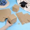PH PandaHall 24PCS Kraft Paper Box 3.5x3.5x3.5inch Foldable Gift Boxes with Lid Square Present Boxes Packing Cardboard Box Party Jewelry Storage Case for Graduation Birthday Wedding Jewelry Packaging view 3