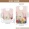 siphylline Adult Feeding Bib Elderly - Waterproof Reusable Large Bibs with Foldable Catcher Pocket for Elderly Women Men Bloom Flowers Floral Weeds Spring view 3