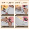 siphylline Adult Feeding Bib Elderly - Waterproof Reusable Large Bibs with Foldable Catcher Pocket for Elderly Women Men Bloom Flowers Floral Weeds Spring view 4