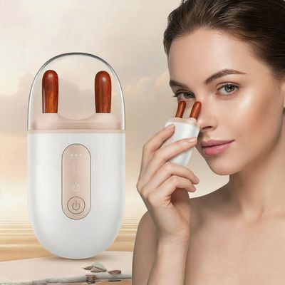 Electric Natural Bian Stone Eye & Nose Massager, 3-Level Heated Face Lifting Tool with 45-55 Adjustable Temperature, Ergonomic Handheld Gua Sha for V-Shaped Jawline, Eye Corner Lifting, Nose lifter