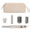 Shark Flex Style Travel Case for Dyson Hair Dryer Airwrap, Quilted Hair Tools Travel Bag Organizer Accessories Holder, Curling Iron Carrying Case for Shark Dyson Revlon (Light Checkerboard) view 1