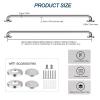 Grab Bars for Bathtubs and Showers, Anti Slip Stainless Steel Safety Anti-Slip Handrail, 1FT 2FT 3.3FT 4FT 5FT Wall-Mounted Support Handle for Stairs - Silver(4 FT) view 2