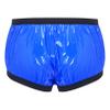 Freebily Men Adult Diaper Covers Zipper Front High Waist PVC Wet Look Special Needs Clothing Blue Large view 4