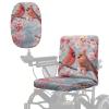 Fiqyvagox Cardinal Peach Blossom Print Pink Blue Electric Wheelchair Seat Cover, Dustproof Mobility Scooter Seat Cover, Comfy Protector for Electric Wheelchairs, 35" L x 18" W view 1