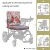 Fiqyvagox Cardinal Peach Blossom Print Pink Blue Electric Wheelchair Seat Cover, Dustproof Mobility Scooter Seat Cover, Comfy Protector for Electric Wheelchairs, 35" L x 18" W view 2