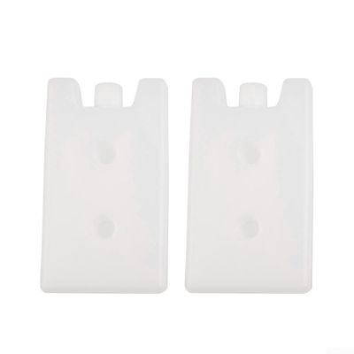2 Pack Empty Ice Packs 400ml, Reusable Slim Blocks for Lunch Boxes Coolers, Plastic Gel Inserts to Keep Food Drinks Cold (Water Not Included)
