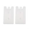 2 Pack Empty Ice Packs 400ml, Reusable Slim Blocks for Lunch Boxes Coolers, Plastic Gel Inserts to Keep Food Drinks Cold (Water Not Included) view 1