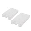 2 Pack Empty Ice Packs 400ml, Reusable Slim Blocks for Lunch Boxes Coolers, Plastic Gel Inserts to Keep Food Drinks Cold (Water Not Included) view 3