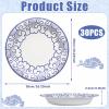 VIVAVENTURE 30 Pack Disposable Paper Plates, 10 Inch Round Paper Dishes, Microwave Safe, Soak Proof, Cut Resistant, Heavy Duty Disposable Plates for Everyday Use, Parties, Picnics and Events view 2