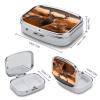 Antler Red Deer Pill Box 2 Compartment Decorative Metal Pill Case for Pocket Or Purse Travel Portable Medicine Box Pill Container Organizer for Vitamins Fish Oils Supplements view 2