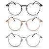 2SeeLife 3-Pack Round Metal Wire Rimmed Reading Glasses for Men & Women MediumWide Fit, Durable, Spring Hinges, Premium Readers, Black, Gold, Silver, +2.50 view 1