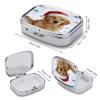 Winter Warm Sunlight Pill Case Portable Medicine Organizer Travel Daily Pill Box Small Metal Medicine Box for Purse Pocket Pill Container Holder Two Compartments Medication Holder view 2