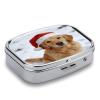 Winter Warm Sunlight Pill Case Portable Medicine Organizer Travel Daily Pill Box Small Metal Medicine Box for Purse Pocket Pill Container Holder Two Compartments Medication Holder view 3