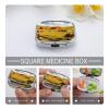 Ranch Pill Case Portable Medicine Organizer Travel Daily Pill Box Small Metal Medicine Box for Purse Pocket Pill Container Holder Two Compartments Medication Holder view 4