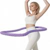 3 lbs Soft Weighted Hoop for Adults -Fold Gentle Fat Burning and Waist Toning, Pinch-Proof Design,Soft Material Won't Irritate Skin Perfect for Home/Travel/Postpartum Recovery view 1