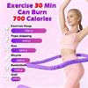 3 lbs Soft Weighted Hoop for Adults -Fold Gentle Fat Burning and Waist Toning, Pinch-Proof Design,Soft Material Won't Irritate Skin Perfect for Home/Travel/Postpartum Recovery view 2