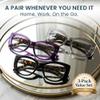 2SeeLife 3-Pack Oversized Cateye Reading Glasses for Women MediumWide Fit, Durable & Sturdy Frame, Trendy Premium Cateye Readers, Black, Gray, Purple, +2.25 view 3