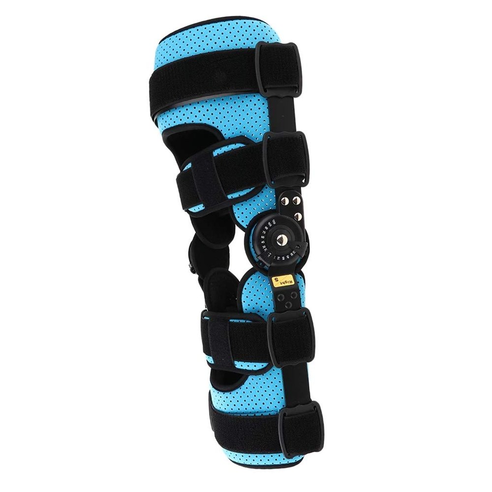 CVGfko Hinged Knee Orthosis Patella Brace Stabilizer Pad Leg Support Belt Band Wrap ion of The Knee Joint Ffrom Degeneration (M Right Leg) (m Right Leg)-m Right Leg
