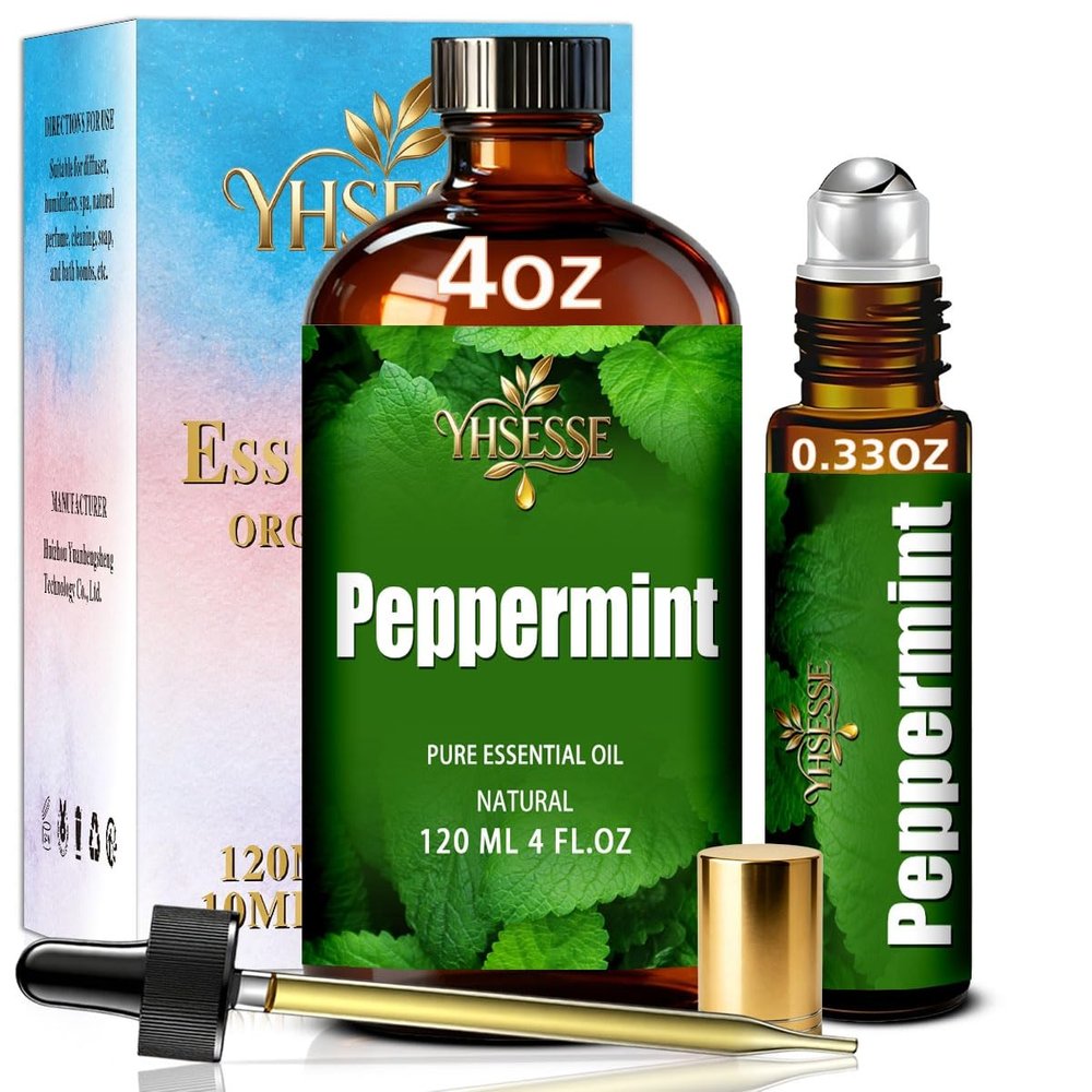 Peppermint Essential Oil for Diffuser Massage,Peppermint Oil - 4.33 fl oz