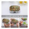 Women in Ancient Egypt Pill Box 2 Compartment Decorative Metal Pill Case for Pocket Or Purse Travel Portable Medicine Box Pill Container Organizer for Vitamins Fish Oils Supplements view 4