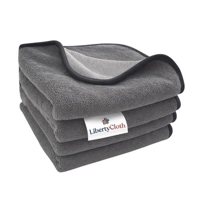 LibertyCloth XXL Streak-Free Bathroom Cleaning Cloth (24x17cm) Removes Water Spots & Limescale with Just Water Lint-Free, Quick-Drying, Machine Washable Microfibre Lasts 300+ Uses (3)