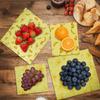 PACETAP 4-Pack Organic Beeswax Wraps, Reusable Food Wraps, Sustainable Beeswax Paper for Food Storage Cloth Wraps for Sandwich, Cheese, Fruits, and Vegetables (2 Large 35cm + 2 Small 18cm) view 2