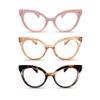 2SeeLife 3-Pack Oversized TR-90 Cat Eye Reading Glasses for Women Narrow-Medium Fit, Durable and Sturdy Frame, Premium Readers, Pink, Champagne, Tortoise Brown, +1.25 view 1