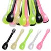 50 Pcs Disposable Dessert Spoons, Mini Plastic Tasting Spoons for Ice Cream, Caviar & Desserts, Small Disposable Spoons for Sampling, Catering, Party Supplies & Mini Dessert Cups (Multicolor) view 1