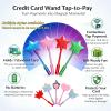 3D Credit Card Wand Holder, Tap to Pay Wand Credit Card Holder, Debit Contactless Pay Wand, Easy Checkout for Magic Lovers (Pink Heart) view 3