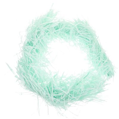 BUTIFULSIC Raffia Grass Shredded Paper Filler 500g Pack for Box Stuffing, Wedding Birthday Party Decorative Packaging Accessories, Blue Tint