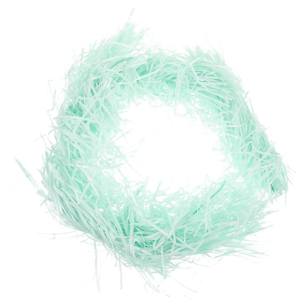 BUTIFULSIC Raffia Grass Shredded Paper Filler 500g Pack for Box Stuffing, Wedding Birthday Party Decorative Packaging Accessories, Blue Tint