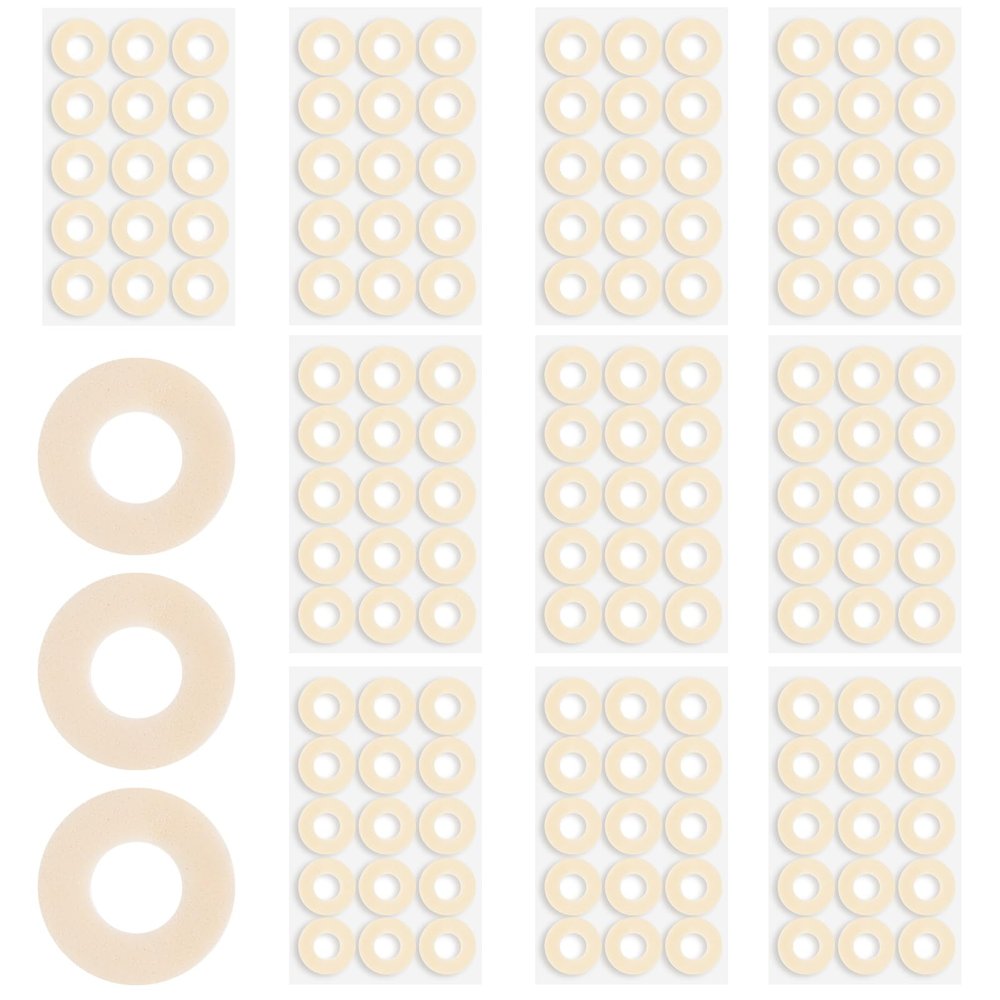 150 Pcs Corn Cushions for Toes Self-Adhesive Foam Foot Pads, Soft Latex Sponge Callus Protectors, Corn Pads for Pain Relief, Breathable Foot Care Cushions for Men & Women