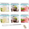 Ice Cream Mix. Vanilla, Chocolate and Strawberry. Each Pocket of 8 Oz Makes 2 Quarts of Delicious Premium Old Fashioned Ice Cream! (Pack of 6) with whisk view 1