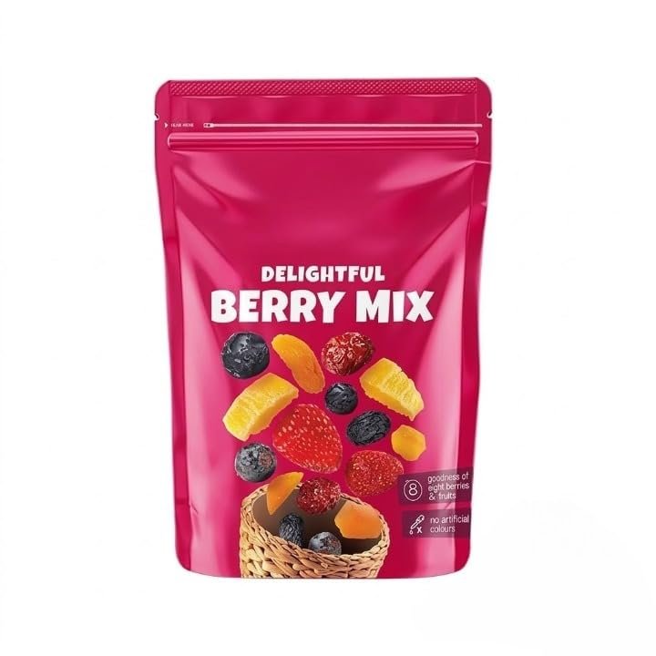 Berries Mix 160g | 8-In-1 Healthly Snacks Contains Cranberry,Black Raisins,Strawberry,Black Currant & More (Pack of 1)