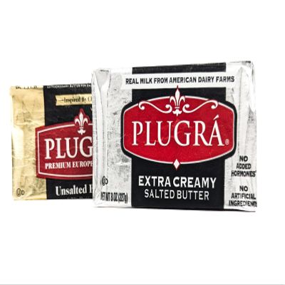 European Style Plugra Butter Variety Pack (Salted & Unsalted) 8 oz Each (Pack of 2)